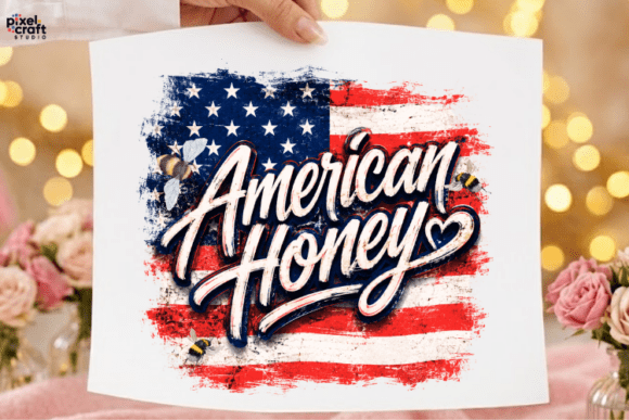 American Honey Patriotic Bee PNG