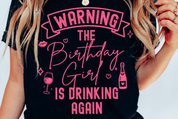 Birthday Girl Drinking PNG: A Unique Digital Design for Celebrations