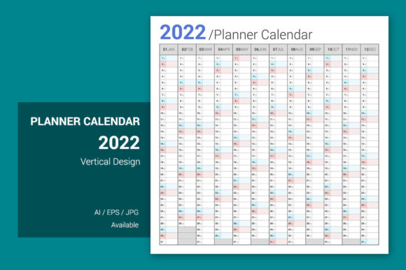 Calendar 2022 Planner Simple Verti Style