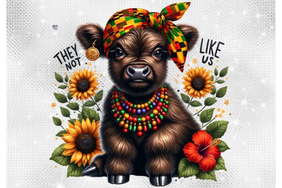 Juneteenth Highland Cow PNG: A Bold Celebration of Freedom and Identity