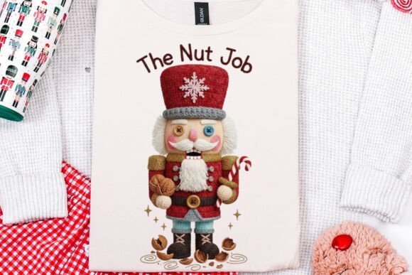 Nut Job Funny Nutcracker Crochet PNG: A Hilarious Addition to Your Holiday Workflow