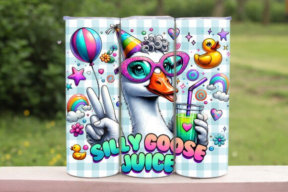 Silly Goose Juice PNG Tumbler Wrap: A Digital Asset for Creative Workflows