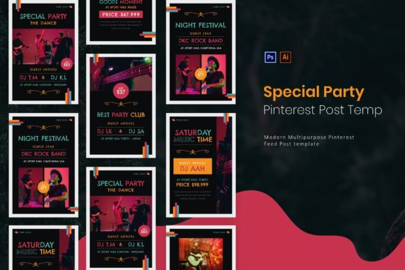 Special Party Pinterest Post Template